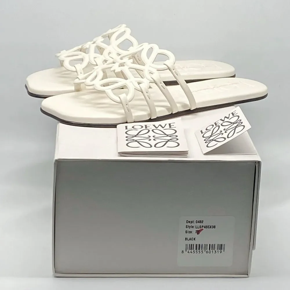 Loewe Petal Anagram slide in soft calfskin size 37